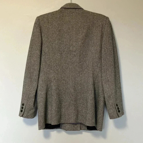 Chaus 100% wool herringbone  double breasted blazer jacket - Picture 4 of 4